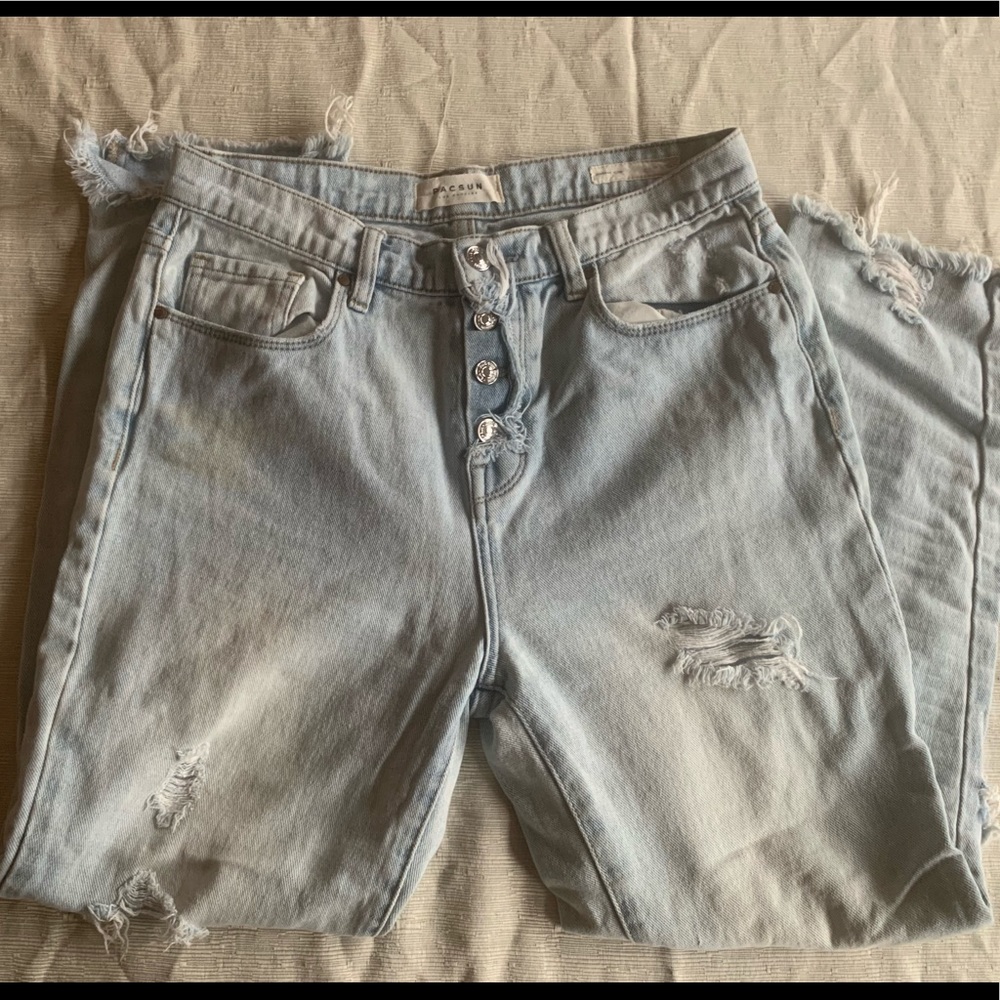 Distressed Mom Jeans
